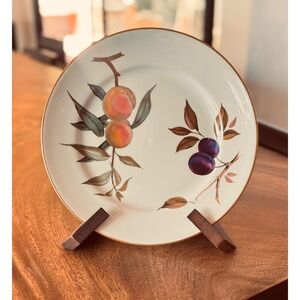 Royal Worcester Evesham Gold Bread&Butter Plate Peach Plum Fine Porcelain 6.5in